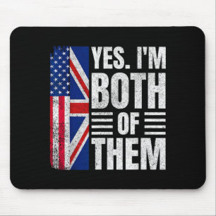 Half Amerikaans half Brits Verenigde Staten vlag V Muismat