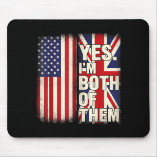 Half Amerikaans half Brits Verenigde Staten vlag V Muismat