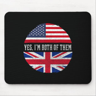Half Amerikaans Half Brits Vlag Van De Verenigde S Muismat
