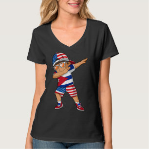 Half Amerikaans Half Cubaans Jongen Kind Cuba Vlag T-shirt