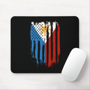 Half Amerikaans Half Filipijns Filipijns vlag Muismat