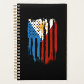 Half Amerikaans Half Filipijns Filipijns vlag Planner (Voorkant)