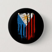Half Amerikaans Half Filipijns Filipijns vlag Ronde Button 5,7 Cm (Voorkant)