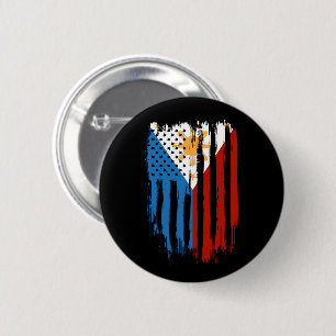 Half Amerikaans Half Filipijns Filipijns vlag Ronde Button 5,7 Cm