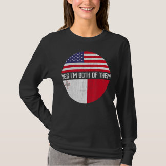 Half-Amerikaans half Maltees Amerikaanse Amerikaan T-shirt