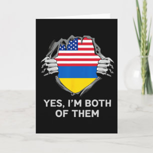 Half Amerikaans Half Oekraïens Vlag Mannen Kaart