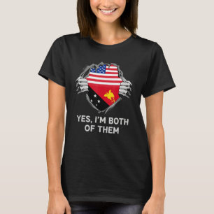 Half Amerikaans Half Papoea Nieuw-Guinees VS Papoe T-shirt
