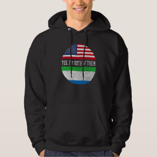 Half Amerikaans Half Sierra Leone USA Vlag Sierra Hoodie