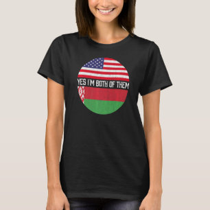 Half Amerikaans Half Wit-Russisch VS Vlag Familie T-shirt