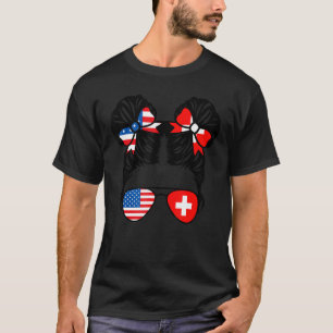 Half-Amerikaans half Zwitsers meisje Verenigde Sta T-shirt