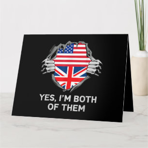 Half Amerikaanse Half Britse USA Engeland Vlag Her Kaart