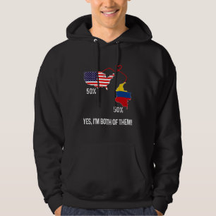 Half-Amerikaanse halve Colombiaanse vlag - gecombi Hoodie