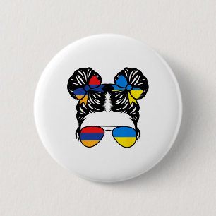 Half Armeens Half Oekraïens Meisje Armenië Kindere Ronde Button 5,7 Cm