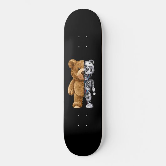 Half Bear Half Robot Skateboard (Voorkant)