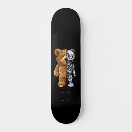 Half Bear Half Robot Skateboard (Voorkant)