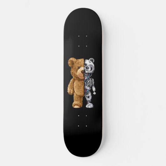 Half Bear Half Robot Skateboard (Voorkant)