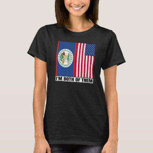 Half Belizean en Amerikaans DNA Heritage Belize VS T-shirt