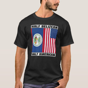 Half Belizean en Amerikaans DNA Heritage Belize VS T-shirt