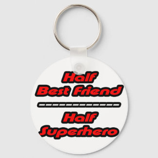Half beste vriend Half Superheld Sleutelhanger