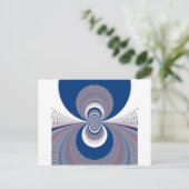 Half blauw briefkaart (Staand voorkant)