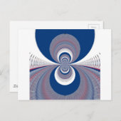 Half blauw briefkaart (Voorkant / Achterkant)