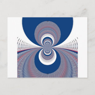 Half blauw briefkaart