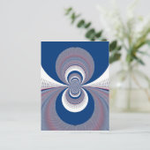 Half blauw briefkaart (Staand voorkant)