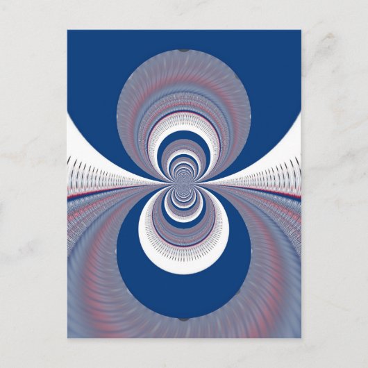 Half blauw briefkaart (Voorkant)