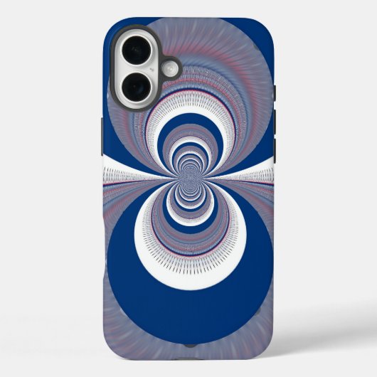 Half blauw Case-Mate iPhone case (Achterkant)
