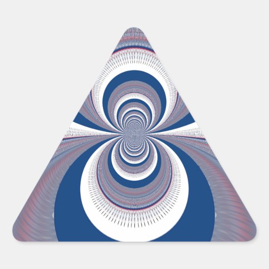 Half blauw driehoek sticker (Voorkant)