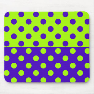 Half Blauw en Groene Stippen Muismat