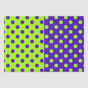 Half Blauw Groen Polka Dots Patroon Design Tissuepapier