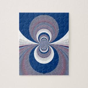 Half blauw legpuzzel