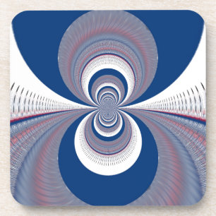 Half blauw onderzetter