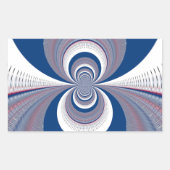 Half blauw rechthoekige sticker (Voorkant)