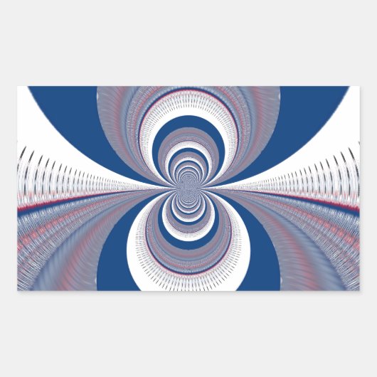 Half blauw rechthoekige sticker (Voorkant)