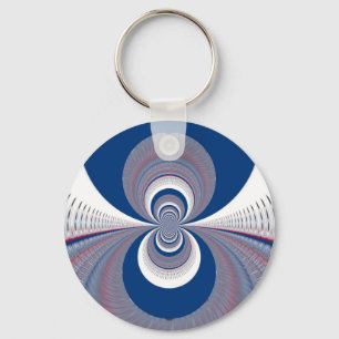Half blauw sleutelhanger