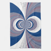 Half blauw theedoek (Verticaal)