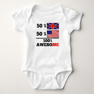 Half Brits halfAmerikaans Romper