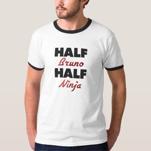 Half Bruno Half Ninja T-shirt (Voorkant)