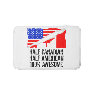 Half Canadees Half Amerikaans Geweldige Badmat
