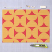 Half Century Half cirkelpatroon in sinaasappel en  Tissuepapier (Craft)