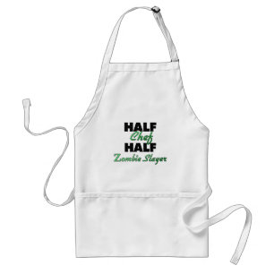 Half-Chef Half-Zombie-laag Standaard Schort