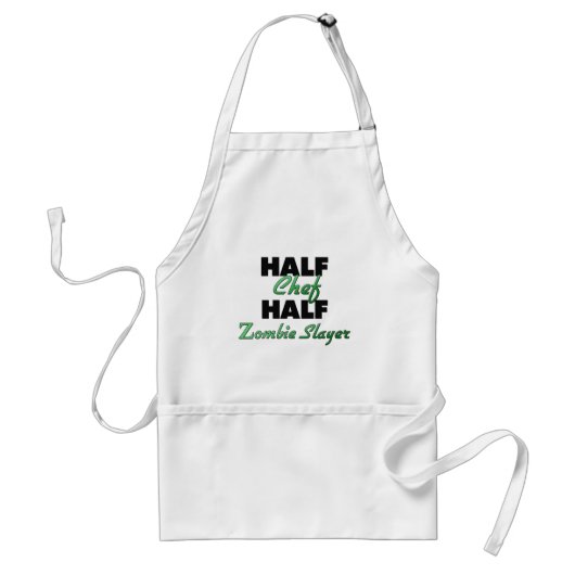 Half-Chef Half-Zombie-laag Standaard Schort (Voorkant)