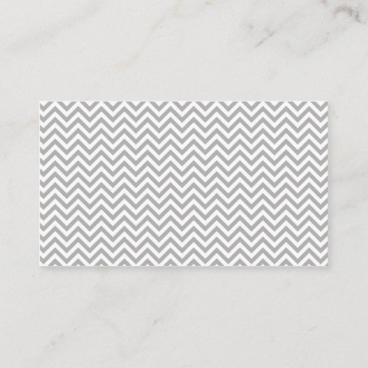 Half Chevron Pattern Grey and Mint Visitekaartje (Achterkant)
