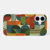 Half-Circle and Geometric Blocks iPhone 16 Hoesje (Achterkant horizontaal)