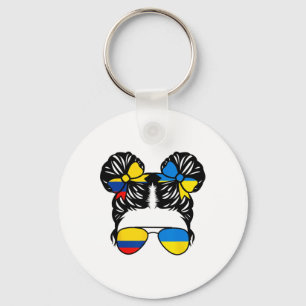 Half Colombiaans Half Oekraïens Meisje Colombia Ki Sleutelhanger