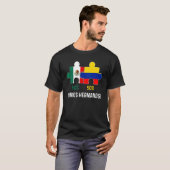Half Colombiaanse Mexicaanse vlag DNA Mexico Co T-shirt (Voorkant volledig)