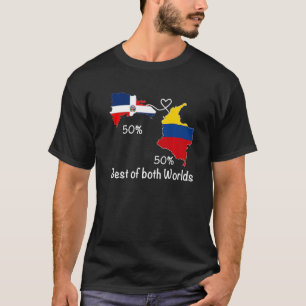 Half Colombiaanse Mexicaanse vlag: Mexico C T-shirt