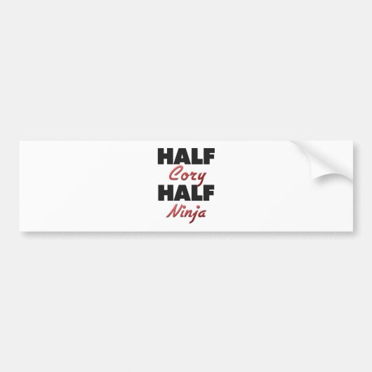 Half Cory Half Ninja Bumpersticker (Voorkant)